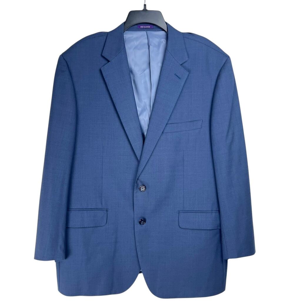Bartorelli Napoli Men's 50R Abito Sartoriale Blue Fine Wool Two-Button Jacket